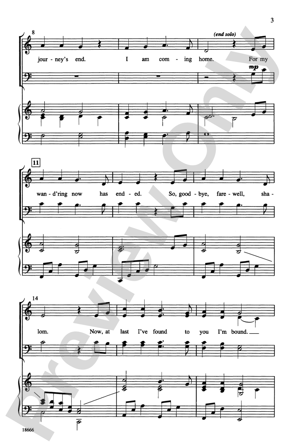 Coming Home: SATB Choral Octavo