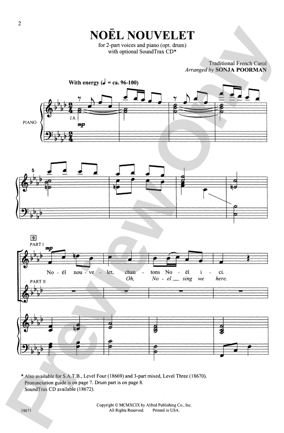Nöel Nouvelet: 2-Part Choral Octavo