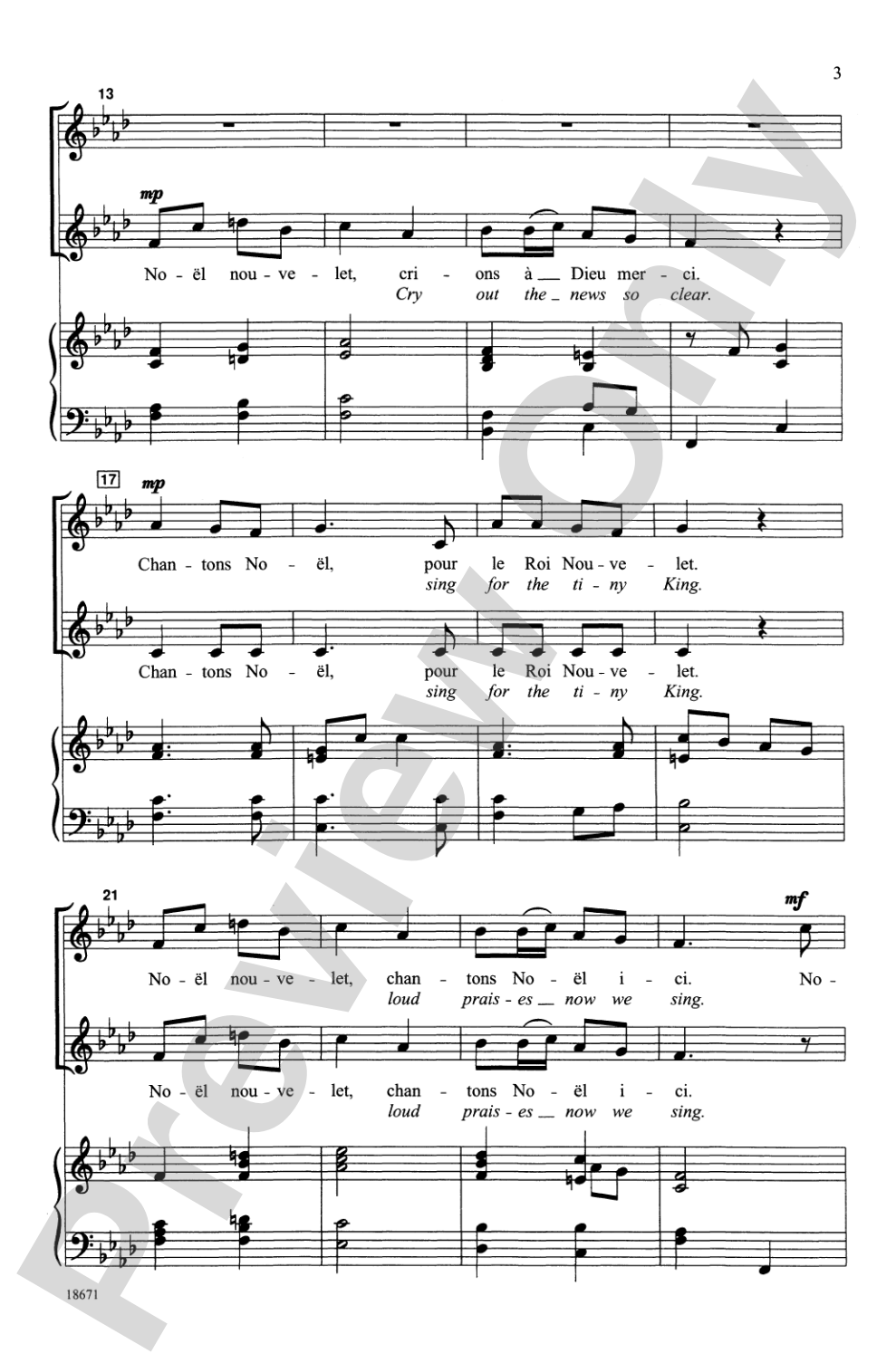 Nöel Nouvelet: 2-Part Choral Octavo