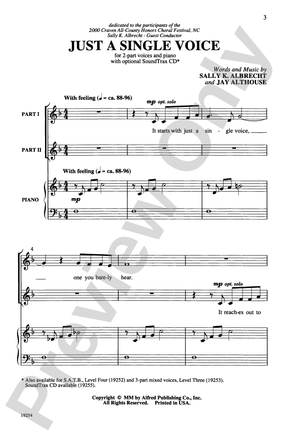 Just a Single Voice: 2-Part Choral Octavo