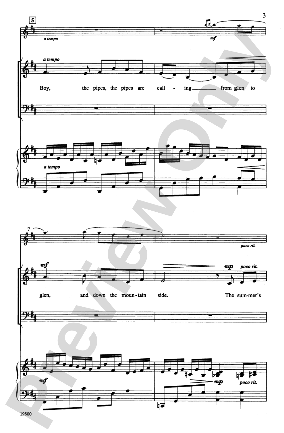 Danny Boy: SATB Choral Octavo