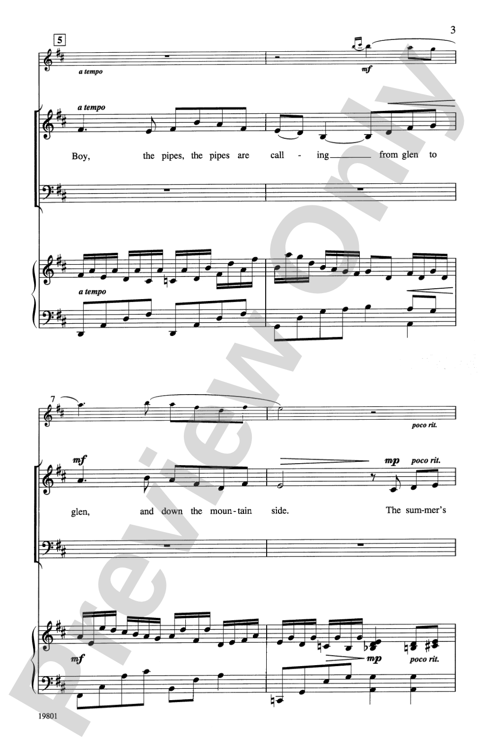 Danny Boy: SAB Choral Octavo