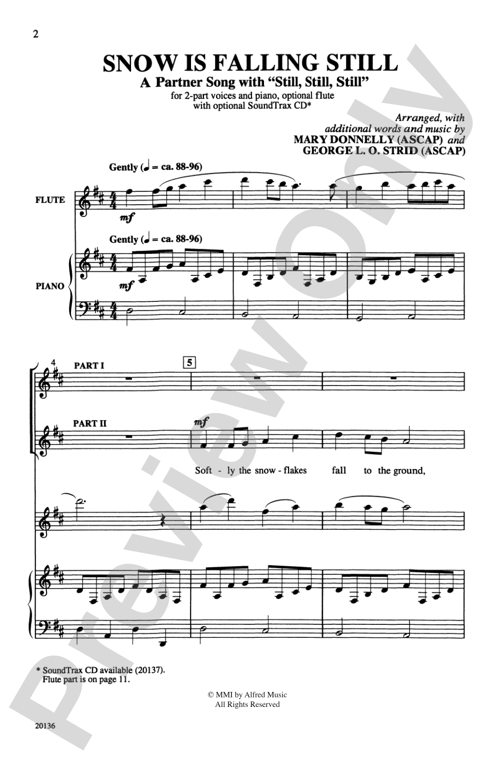 Snow Is Falling Still: 2-Part Choral Octavo