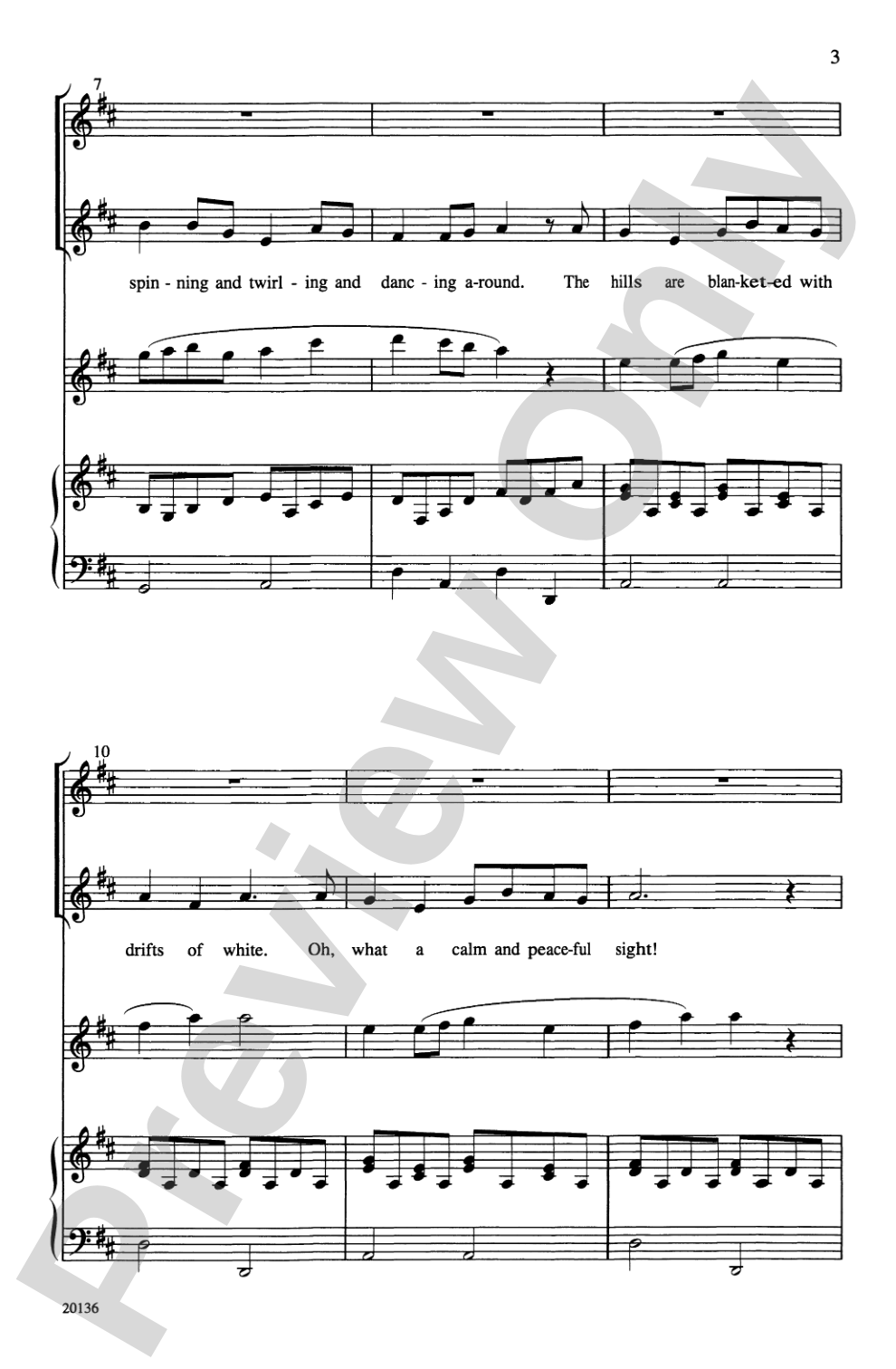 Snow Is Falling Still: 2-Part Choral Octavo