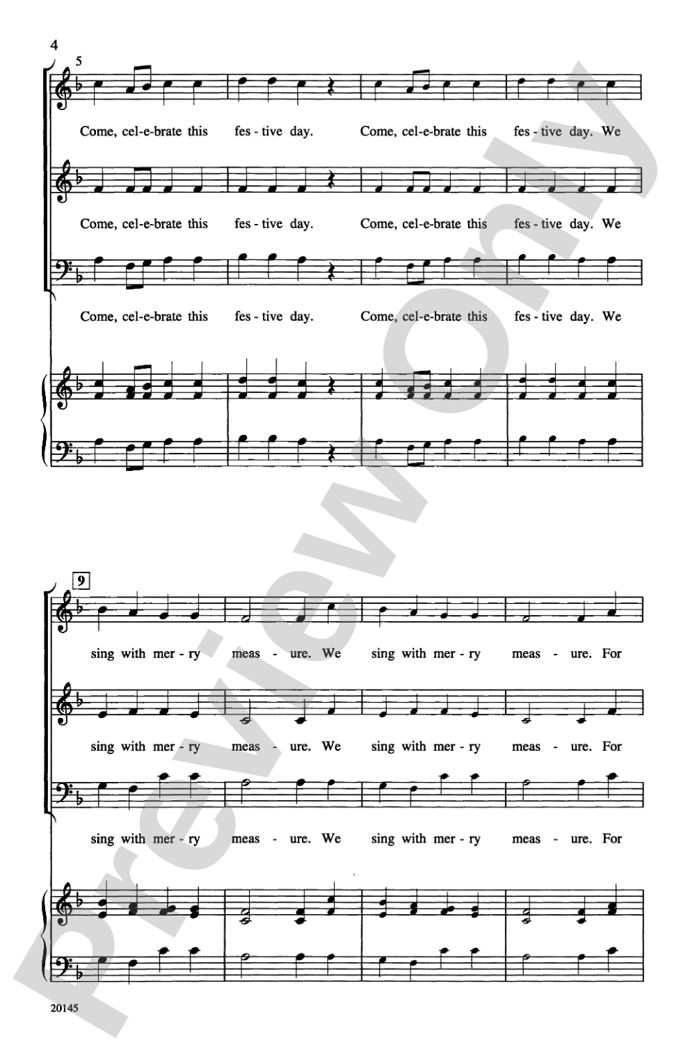 Three New Madrigals: 3-Part Mixed, <I>a cappella</I> Choral Octavo