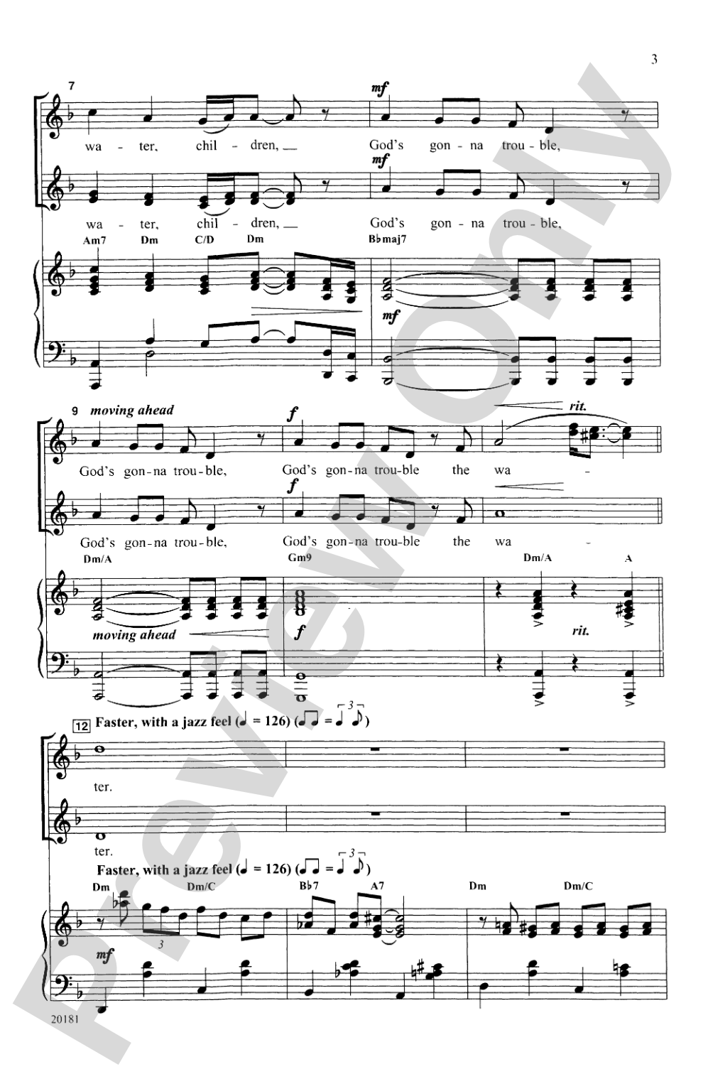 Wade in the Water: SSAA Choral Octavo
