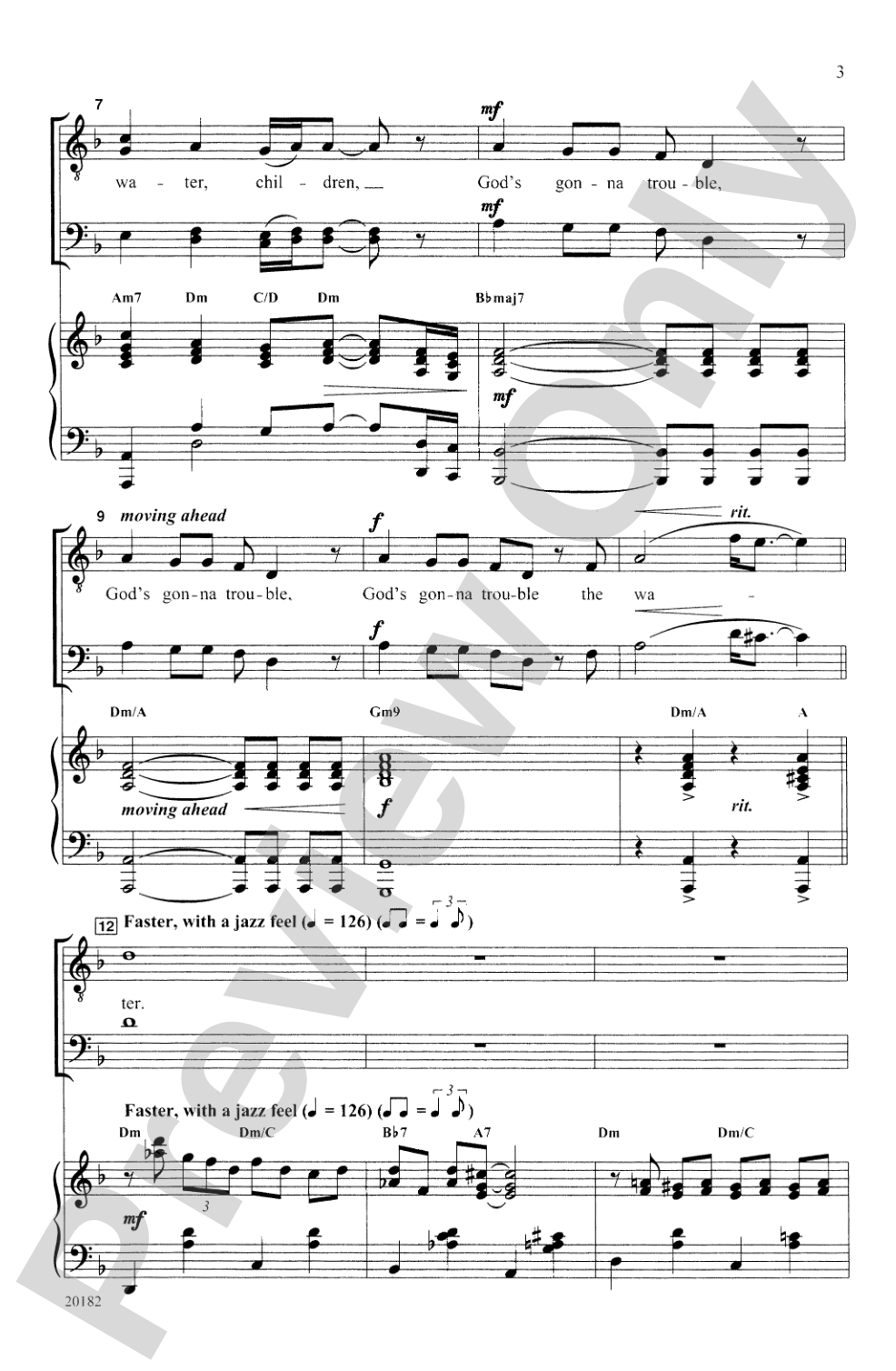 Wade in the Water: TTBB Choral Octavo