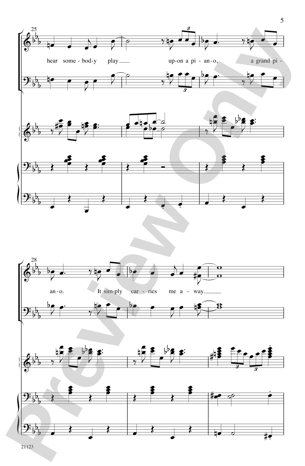 I Love a Piano: SATB Choral Octavo
