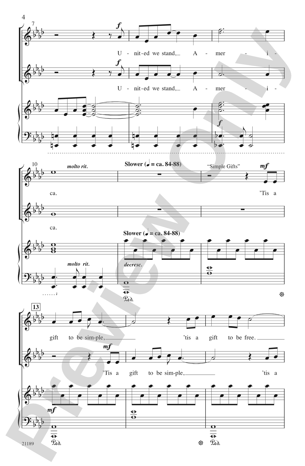 United We Stand (An American Medley): 2-Part Choral Octavo