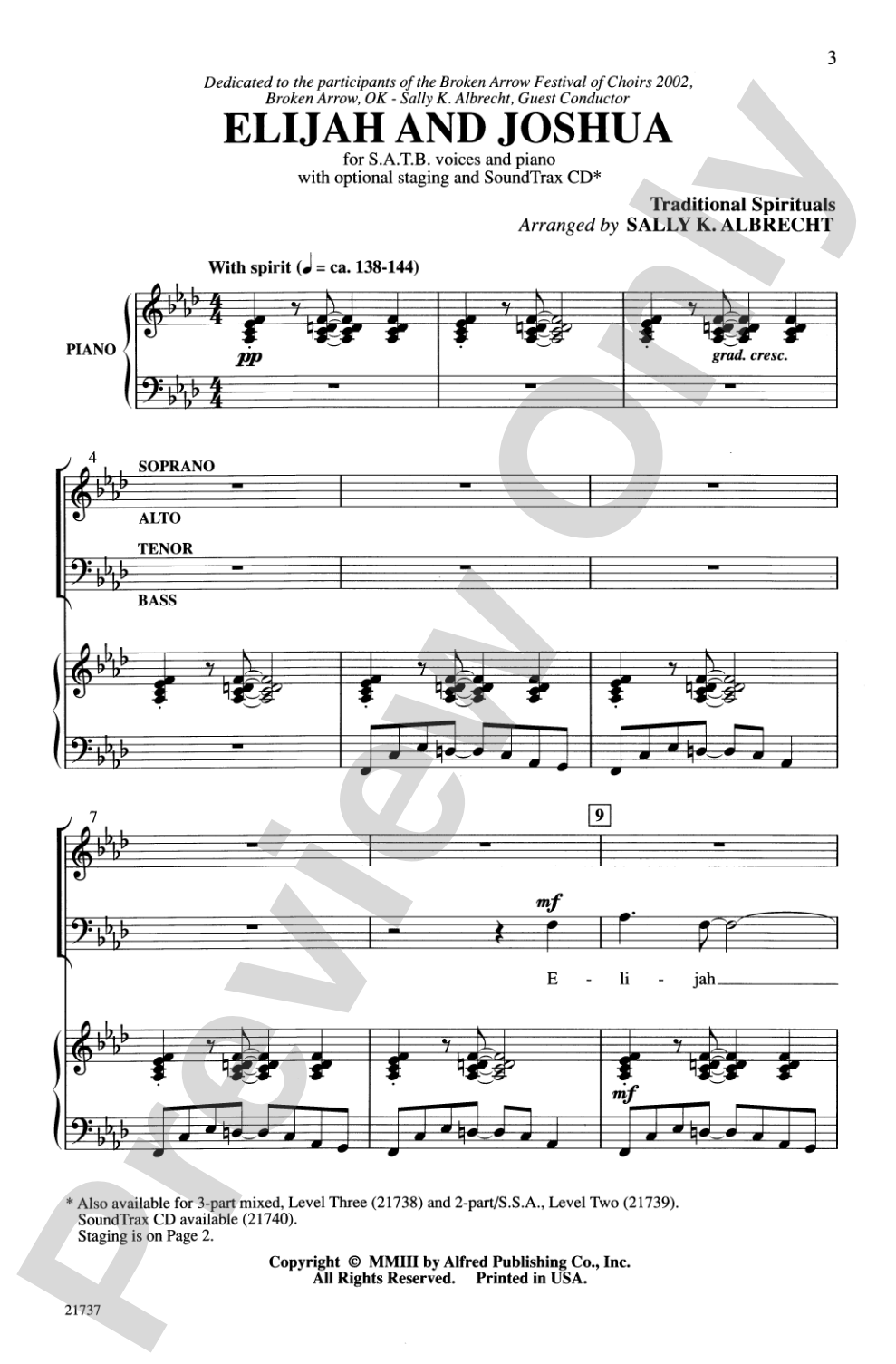 Elijah and Joshua: SATB Choral Octavo