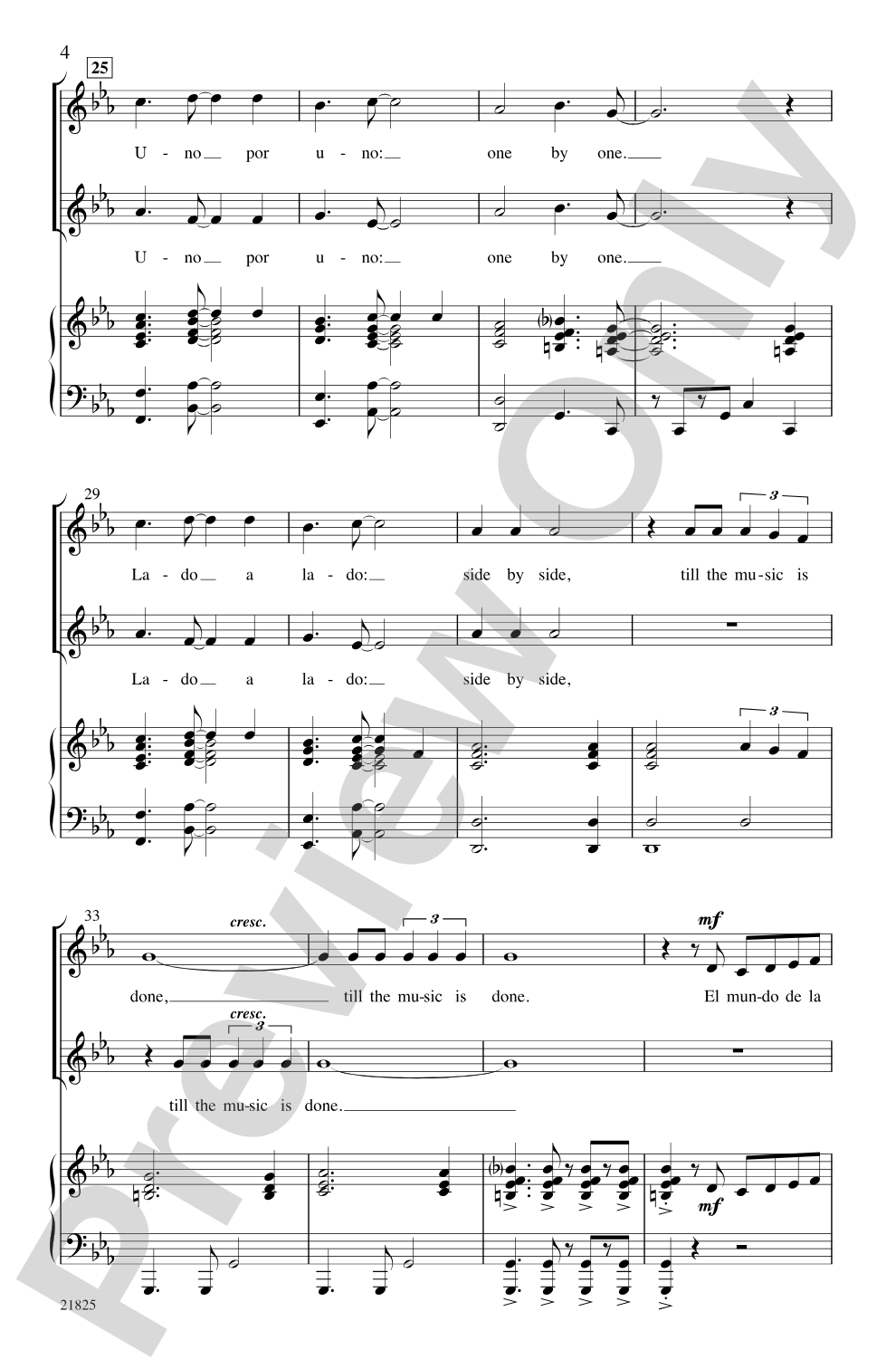 La Musica (The Music): 2-Part Choral Octavo