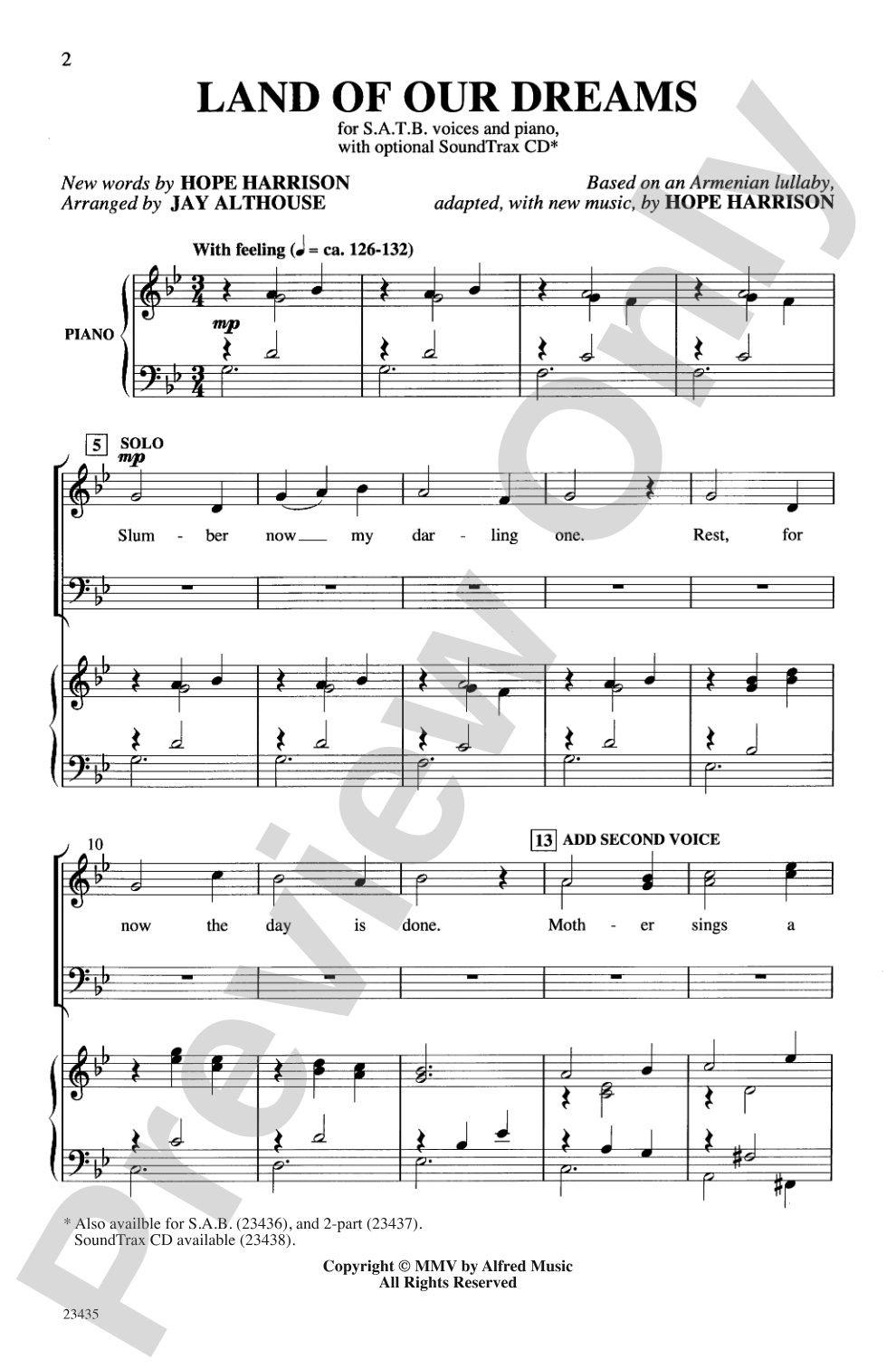 Land of Our Dreams: SATB Choral Octavo