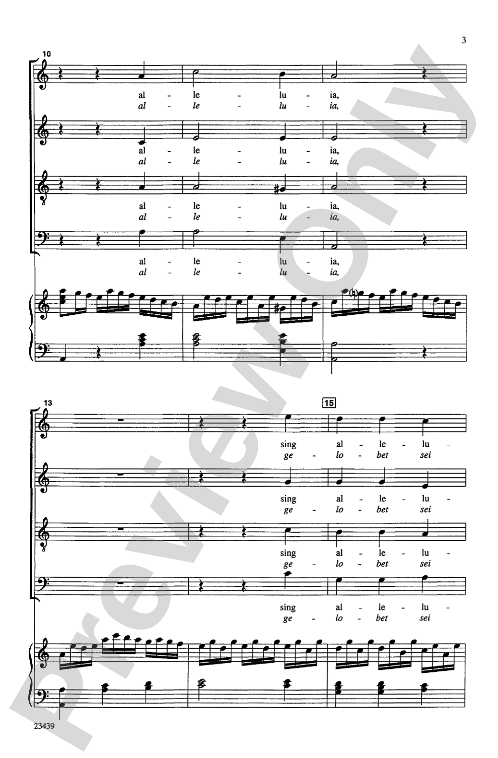 Alleluia (from <i>Uns ist ein Kind geboren</i>): SATB Choral Octavo