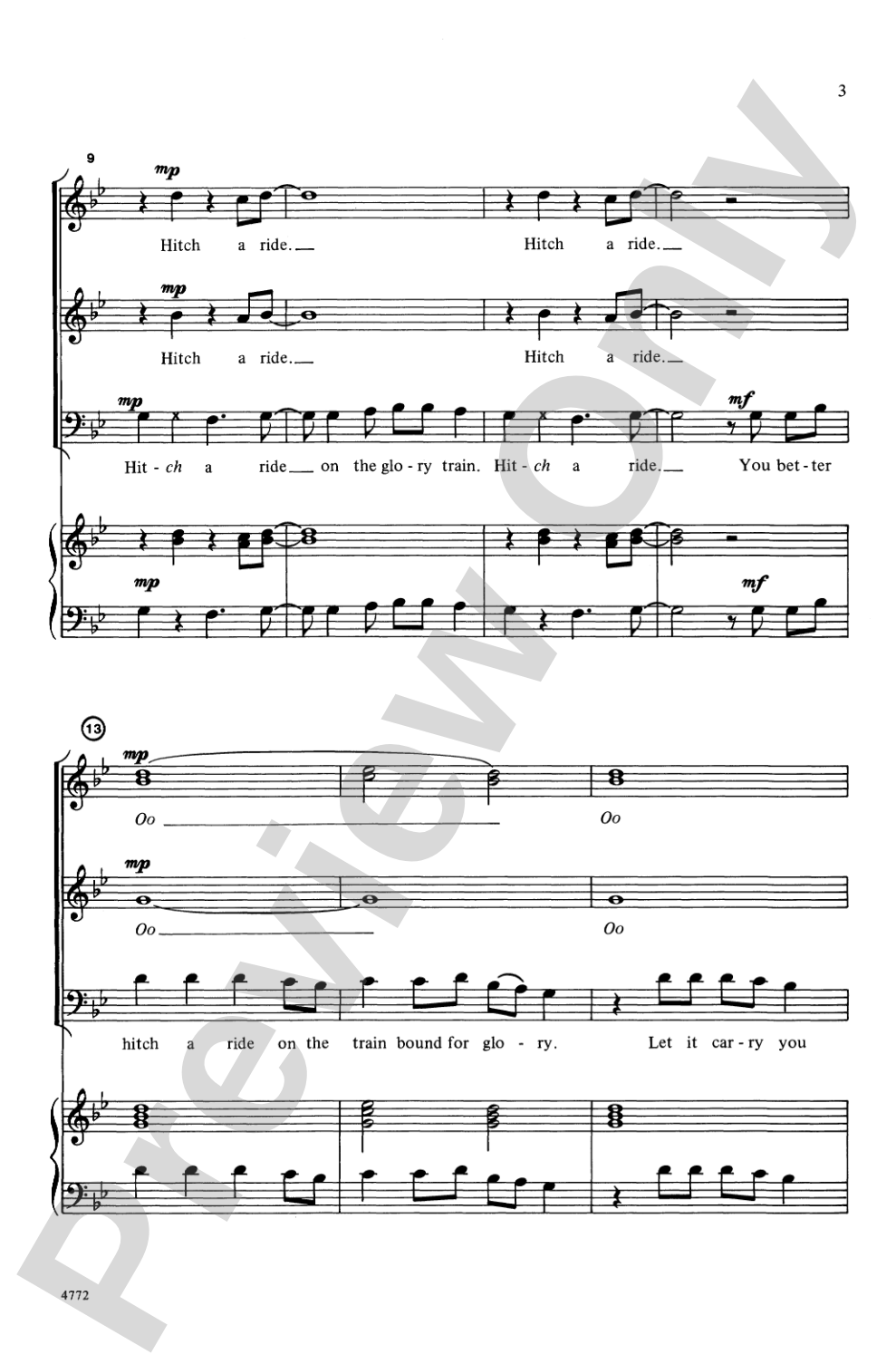 Hitch a Ride: 3-Part Mixed, <I>a cappella</I> Choral Octavo