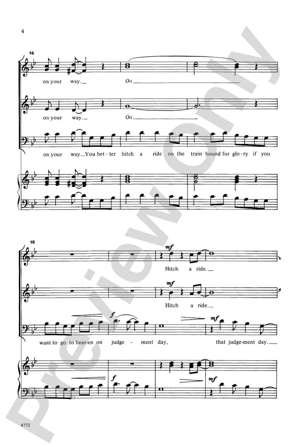 Hitch a Ride: 3-Part Mixed, <I>a cappella</I> Choral Octavo