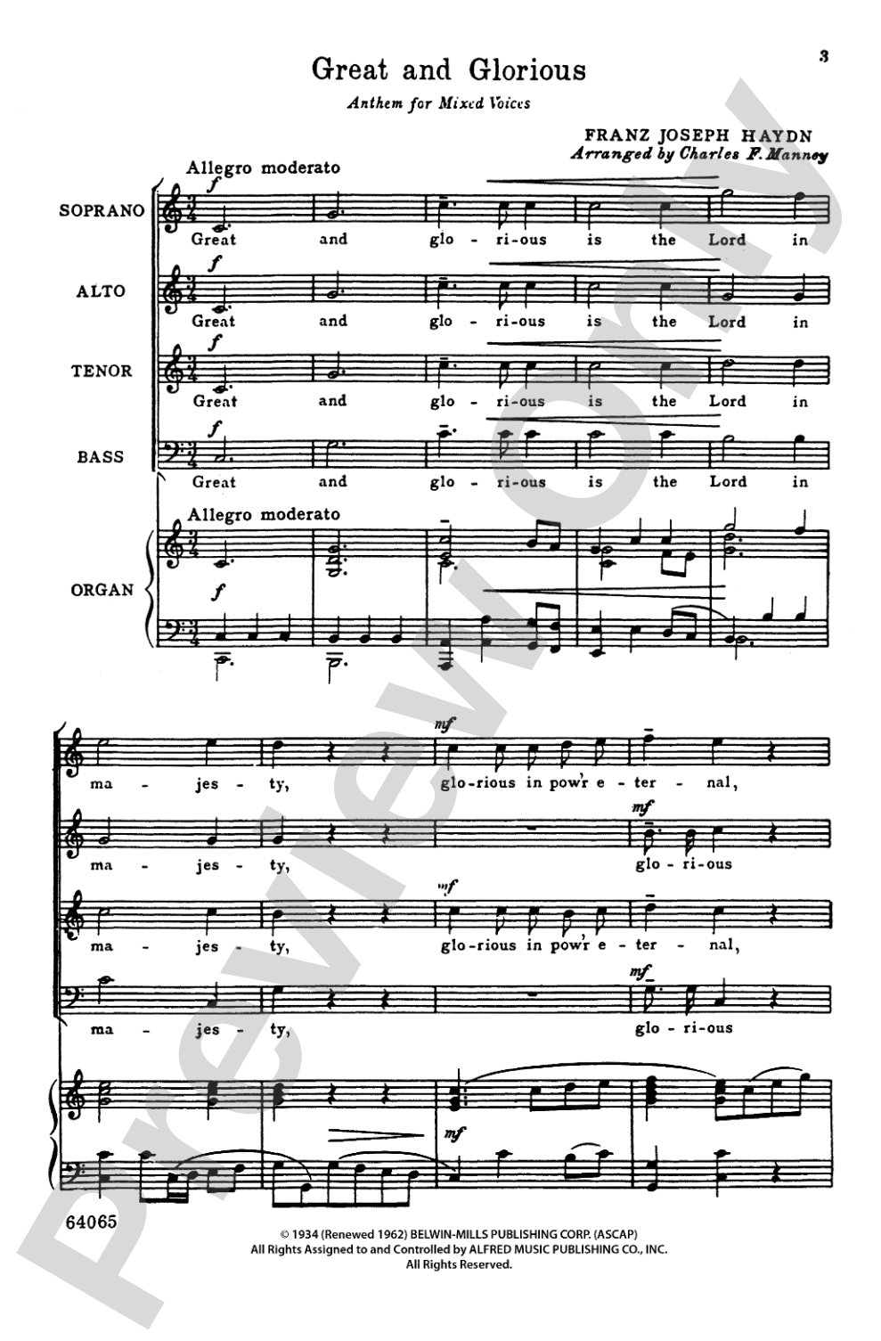 Great and Glorious: SATB Choral Octavo