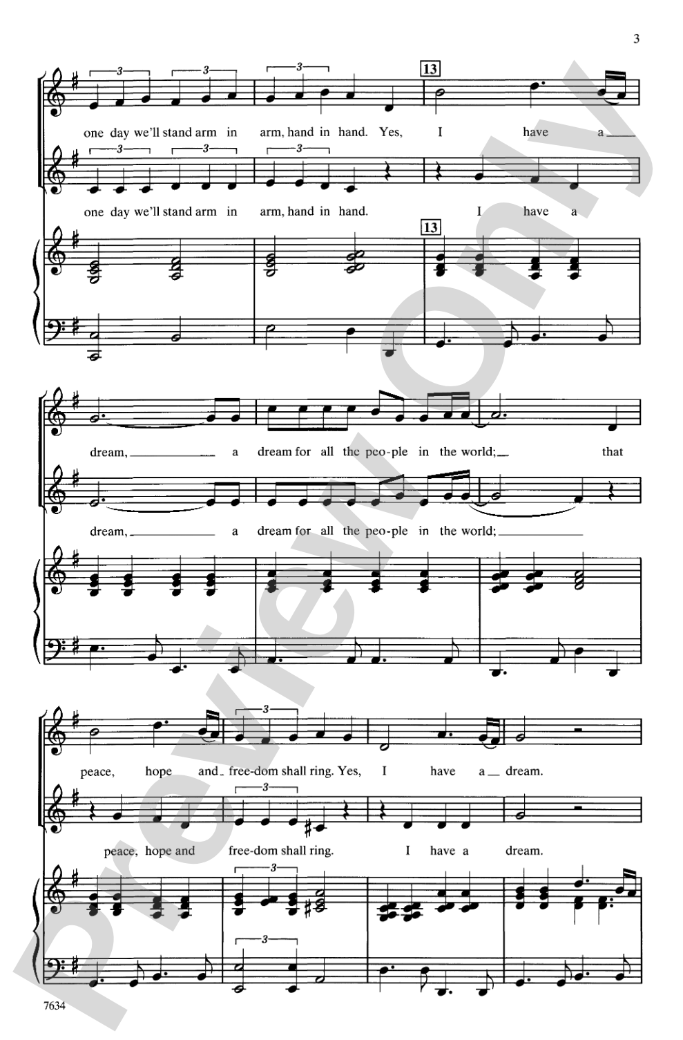 I Have a Dream: Unison/2-Part Choral Octavo