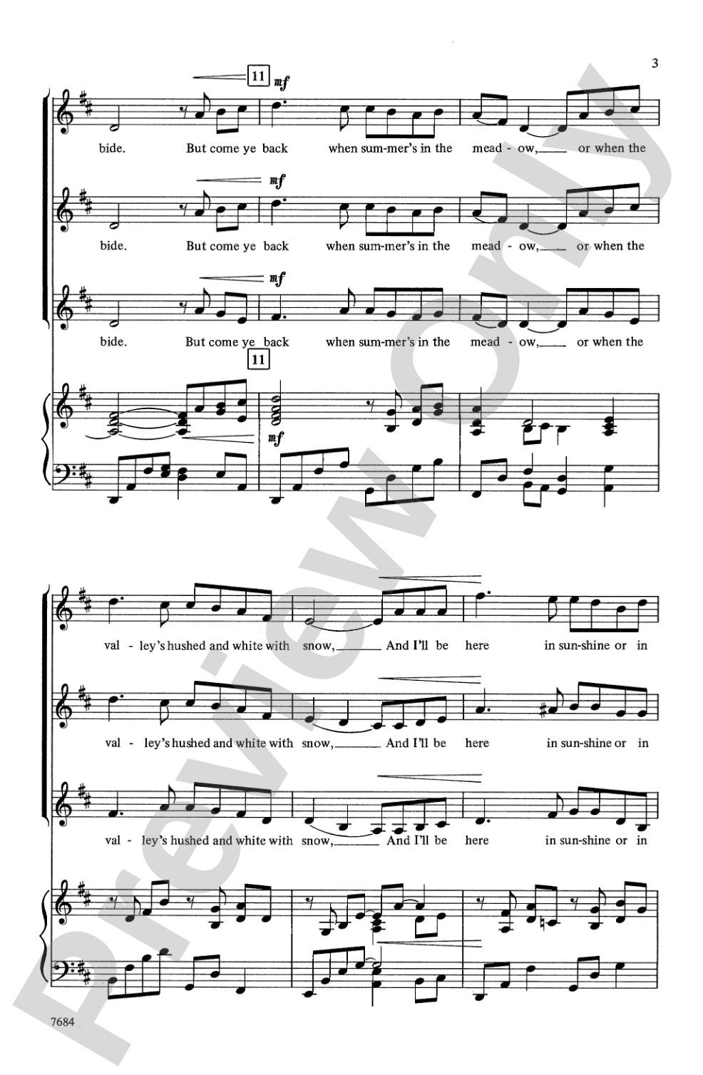 Danny Boy: SSA Choral Octavo