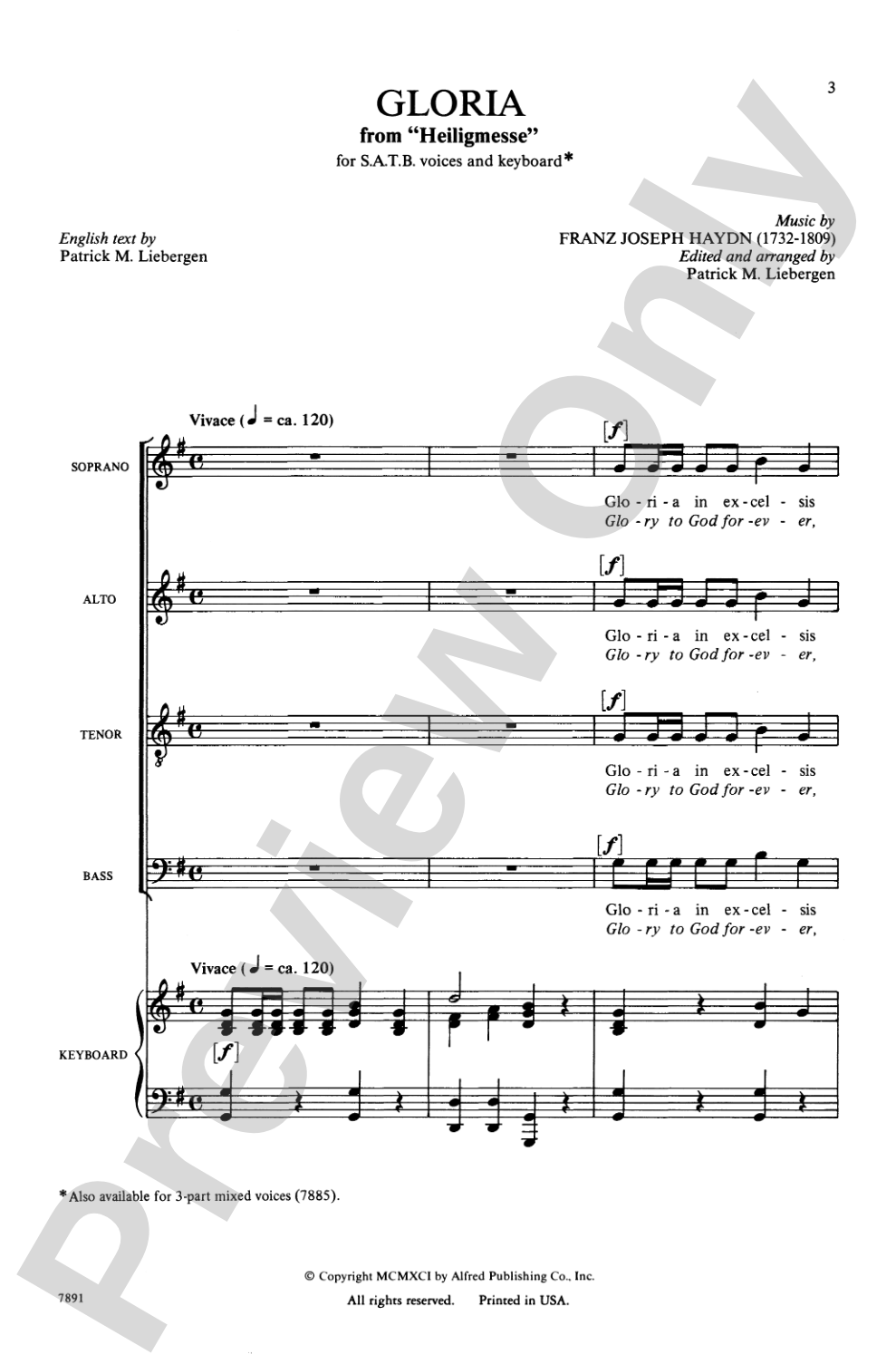 Gloria (from <i>Heiligmesse</i>): SATB Choral Octavo