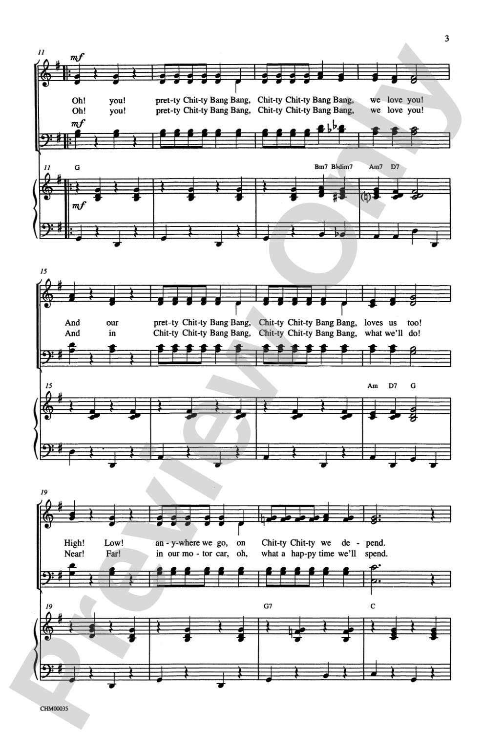 Chitty Chitty Bang Bang (from <I>Chitty Chitty Bang Bang</I>): SATB Choral Octavo