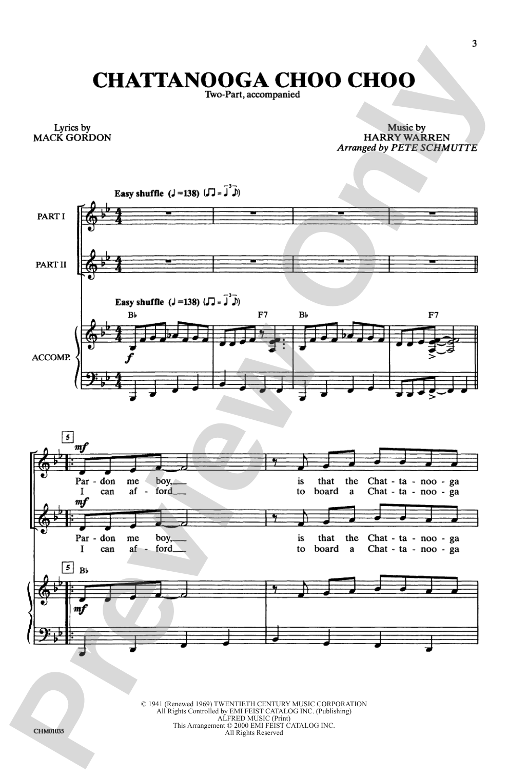 Chattanooga Choo Choo: 2-Part Choral Octavo