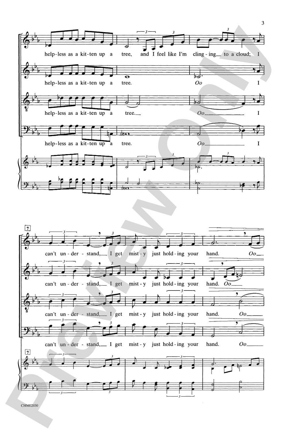 Misty: SATB, <I>a cappella</I> Choral Octavo