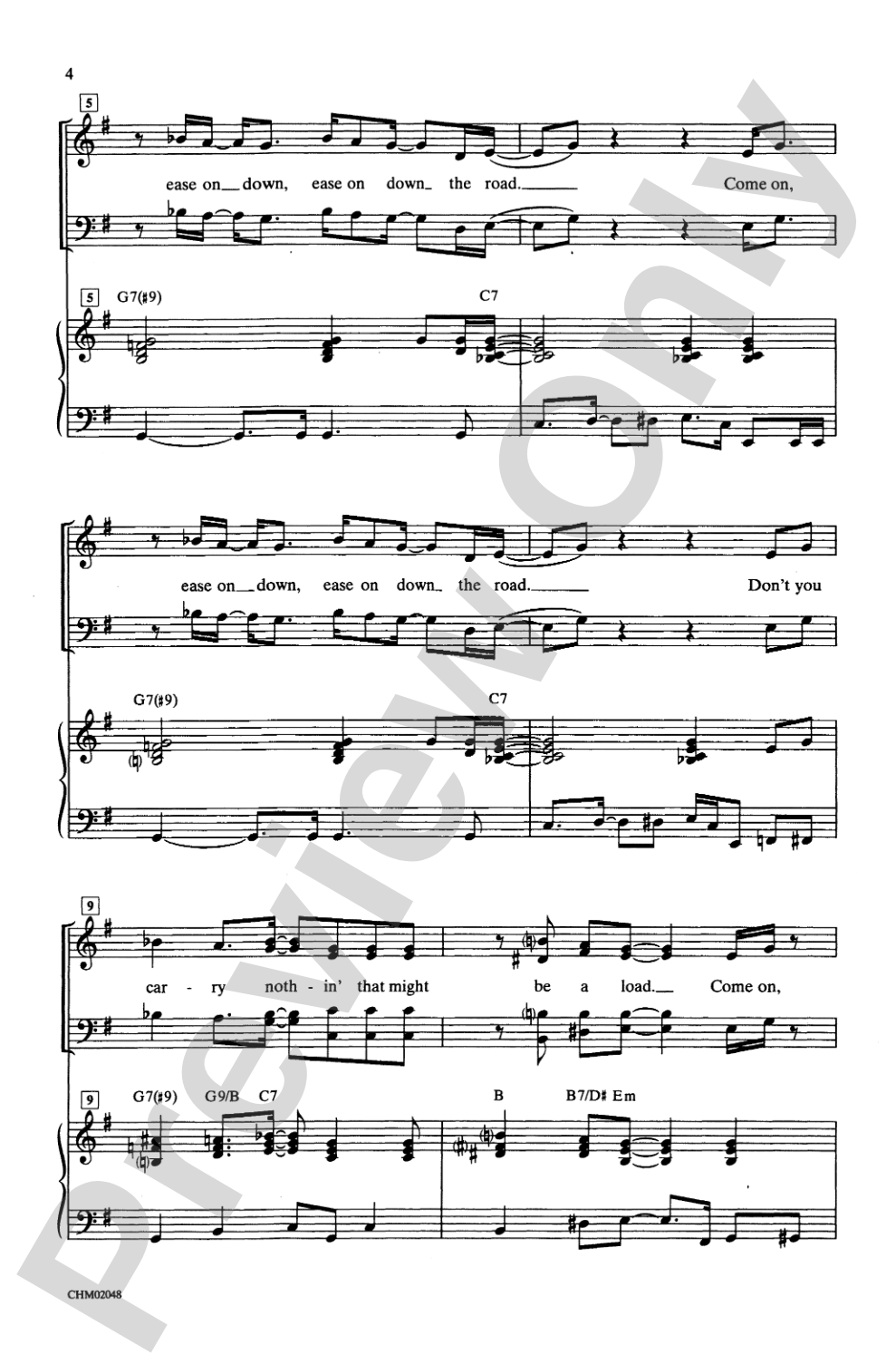 Ease on Down the Road (from <I>The Wiz</I>): SATB Choral Octavo