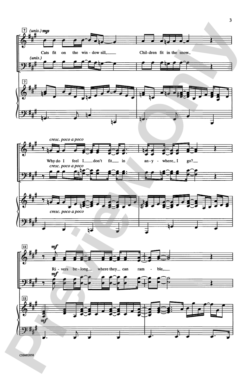 Corner of the Sky: SATB Choral Octavo