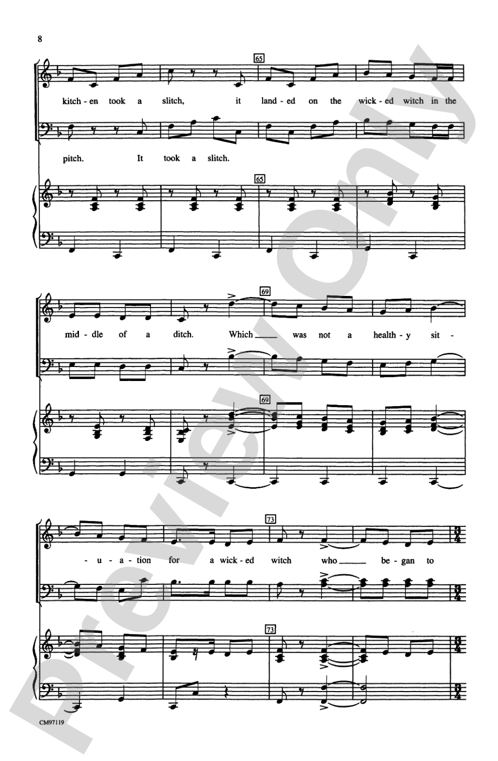 The Wizard of Oz -- Choral Revue: SATB Choral Octavo