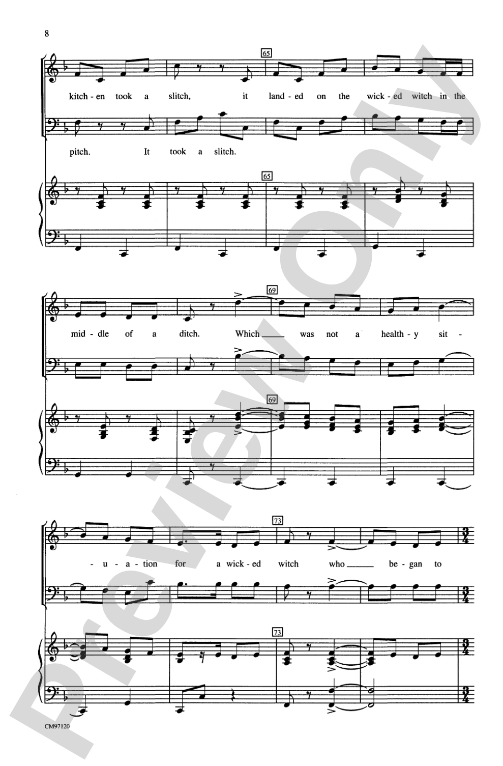 The Wizard of Oz -- Choral Revue: SAB Choral Octavo