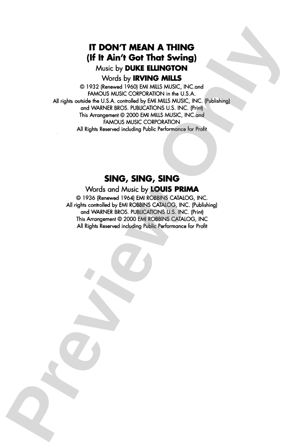 It Don't Mean a Thing If It Ain't Got That Sing, Sing, Sing: SATB Choral Octavo