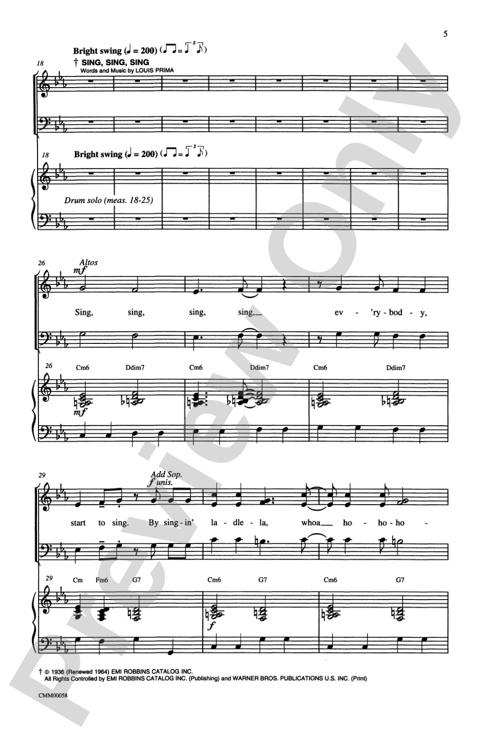It Don't Mean a Thing If It Ain't Got That Sing, Sing, Sing: SAB Choral Octavo