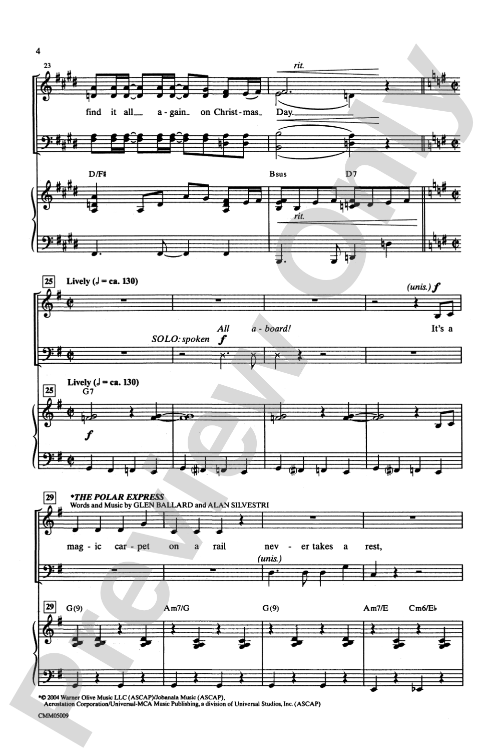 The Polar Express: A Choral Medley: SATB Choral Octavo