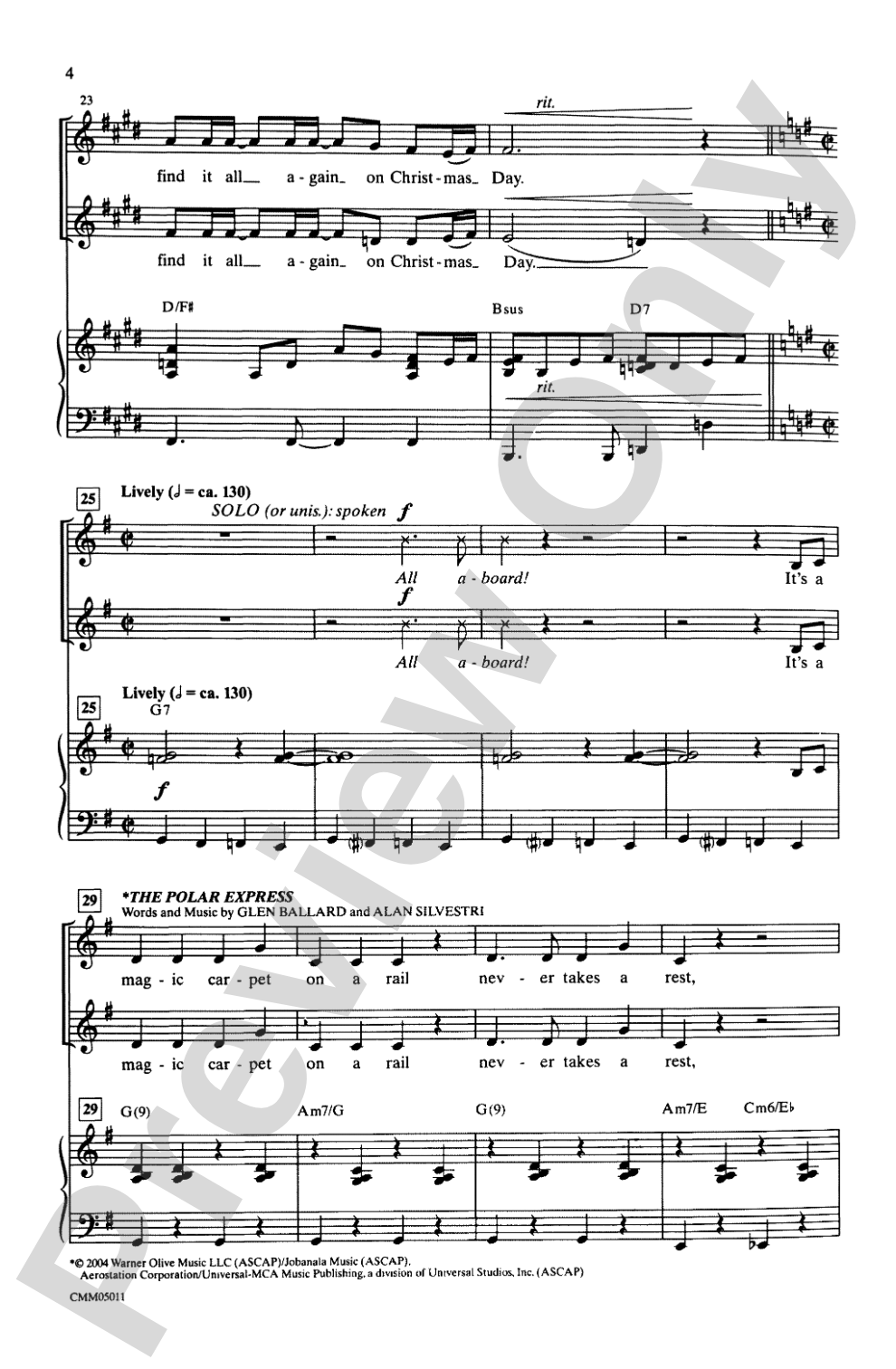 The Polar Express: A Choral Medley: 2-Part Choral Octavo