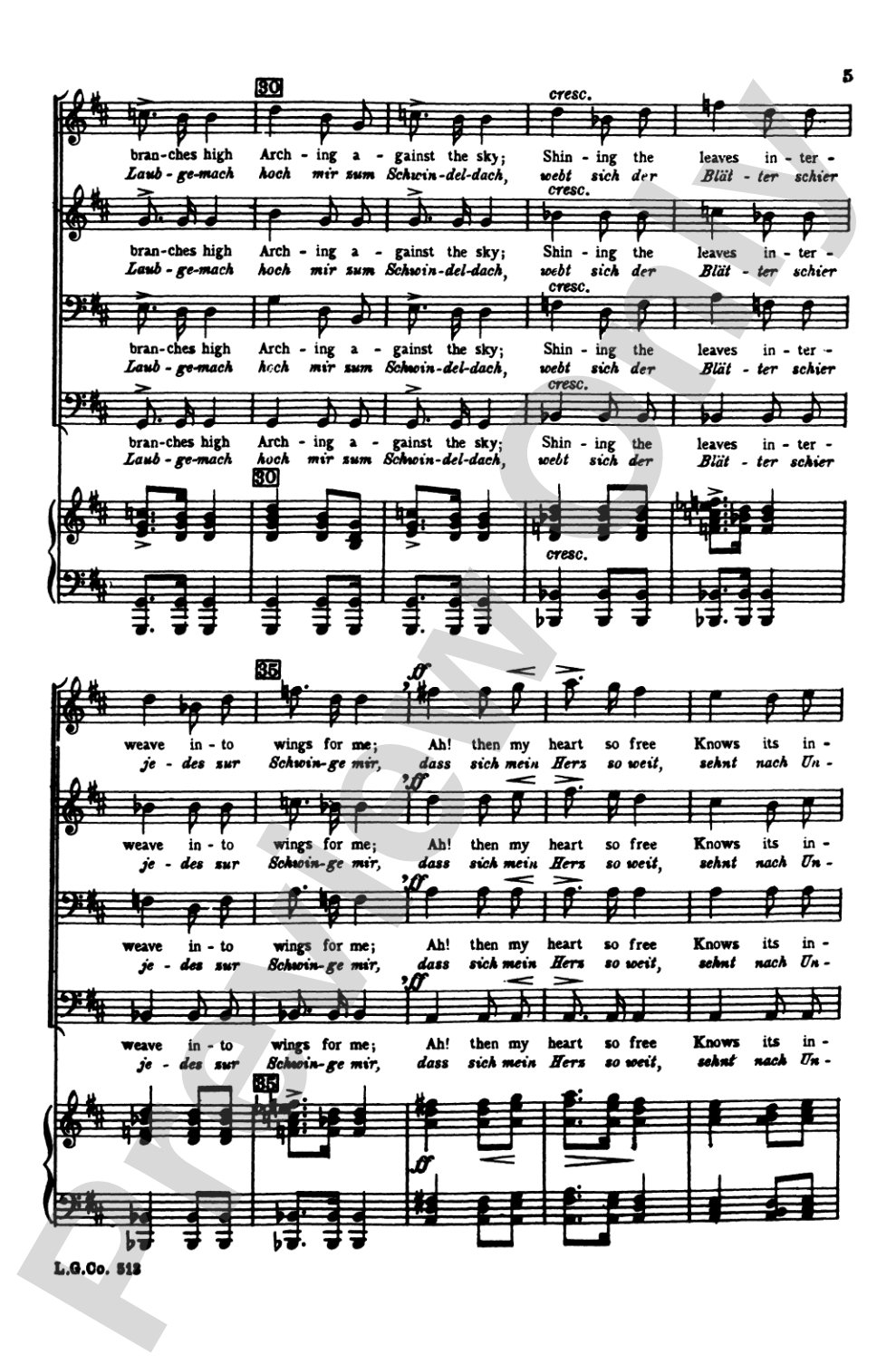 Widerspruch (Contradiction): TTBB Choral Octavo