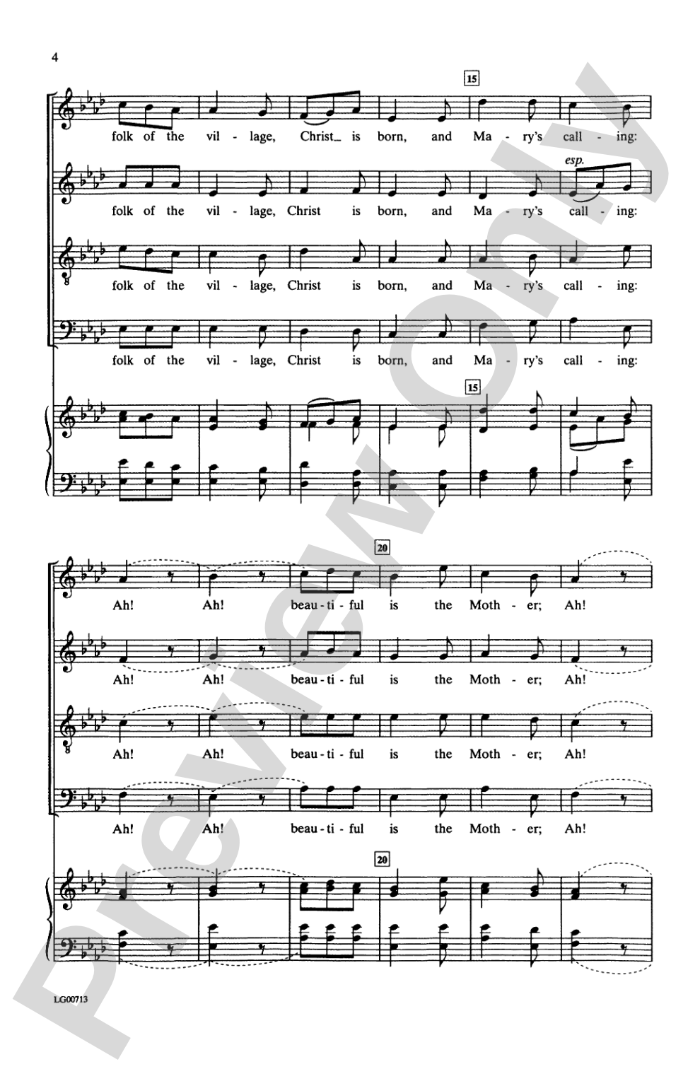 Bring a Torch, Jeanette, Isabella: SATB Choral Octavo