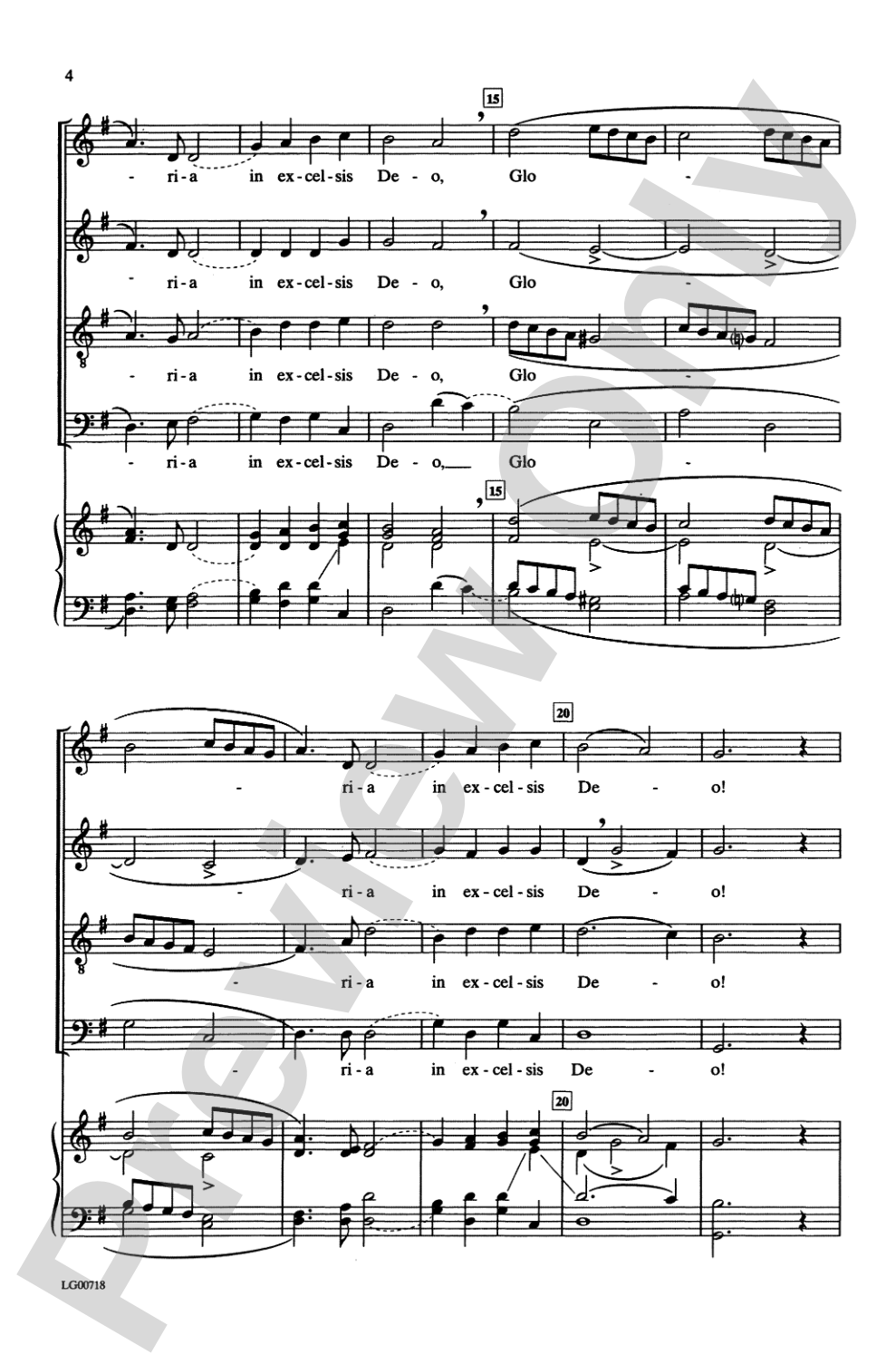 Angels We Have Heard on High: SSATB Choral Octavo