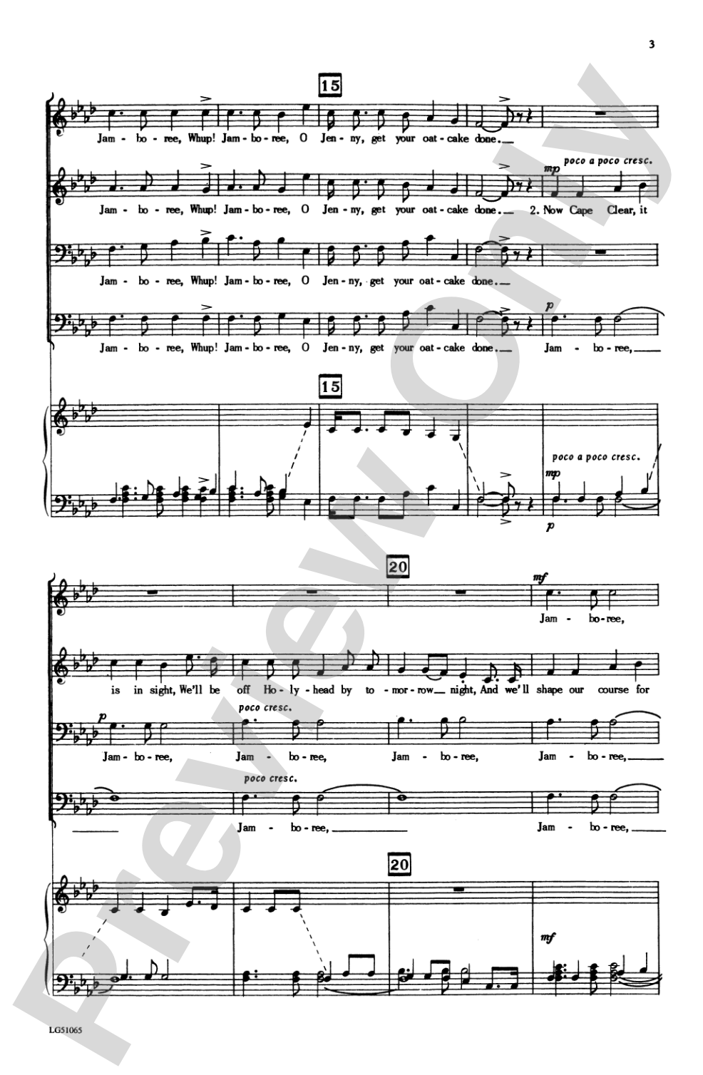 Whup! Jamboree: TTBB Choral Octavo