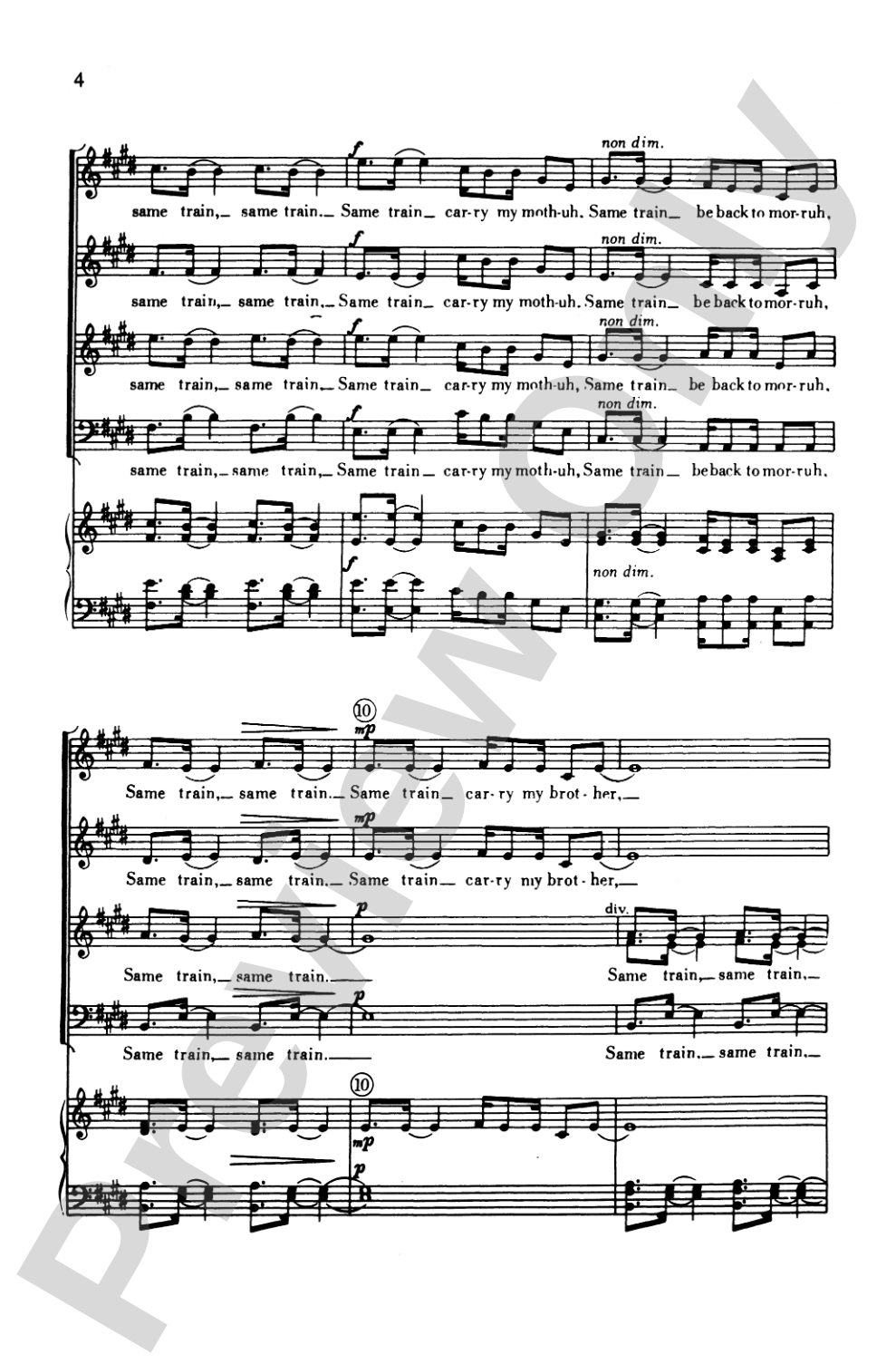 Same Train: SATB Choral Octavo