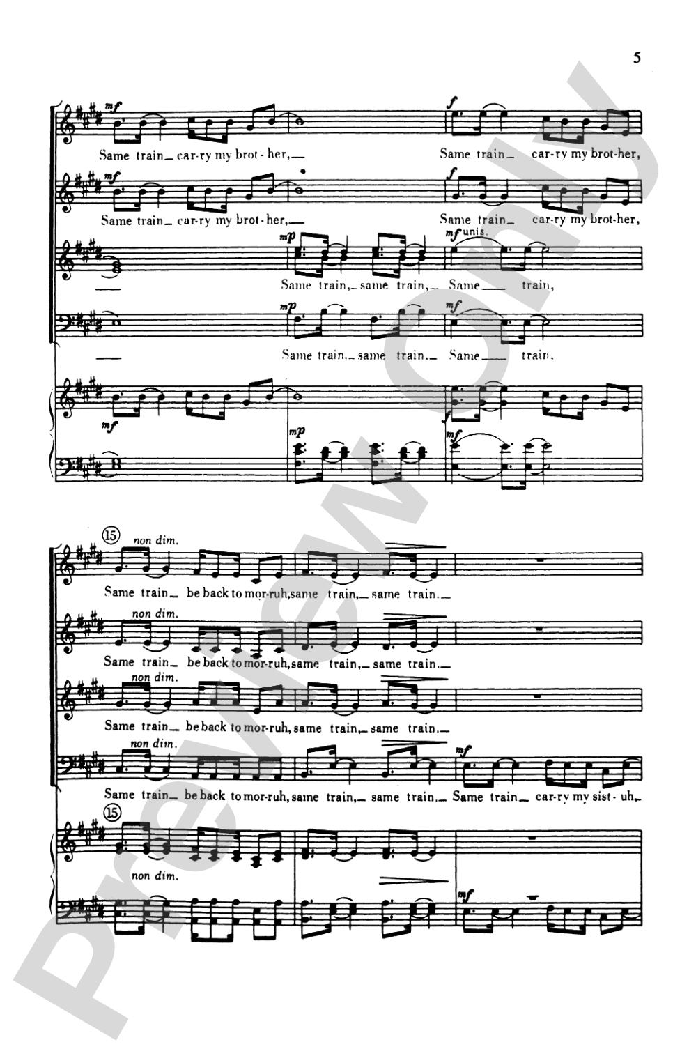 Same Train: SATB Choral Octavo