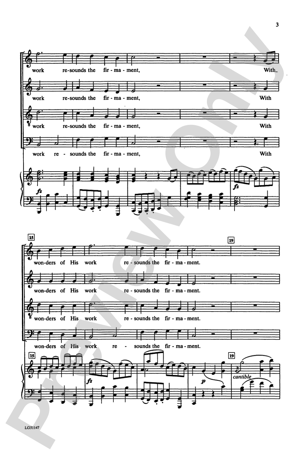 The Heavens Are Telling: SATB Choral Octavo