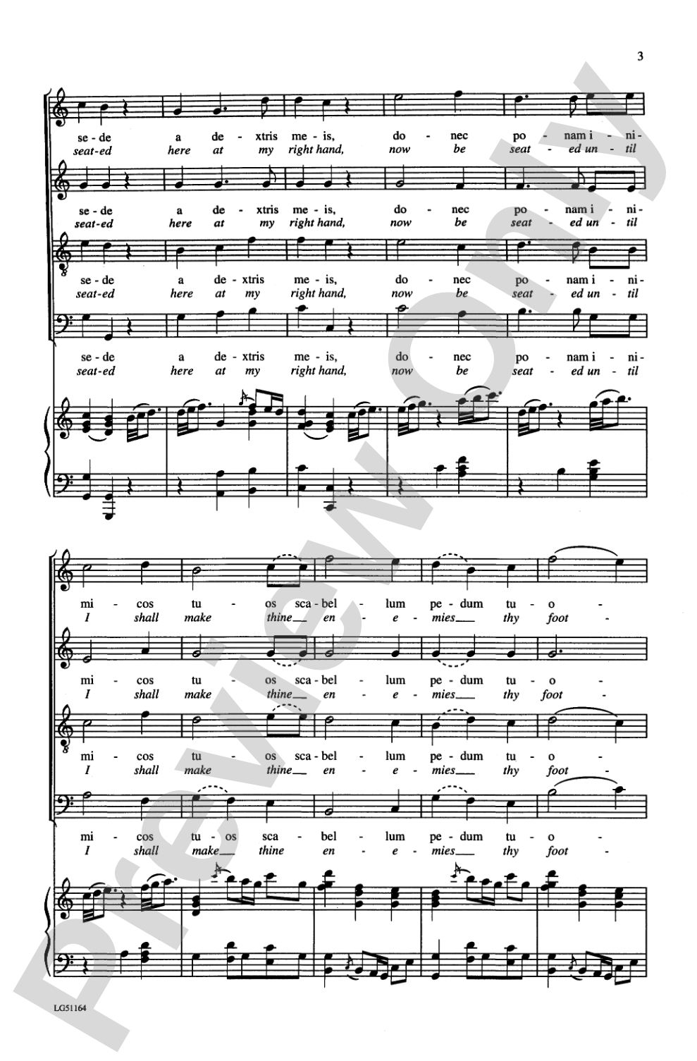 Dixit Dominus, K. 399: SATB Choral Octavo