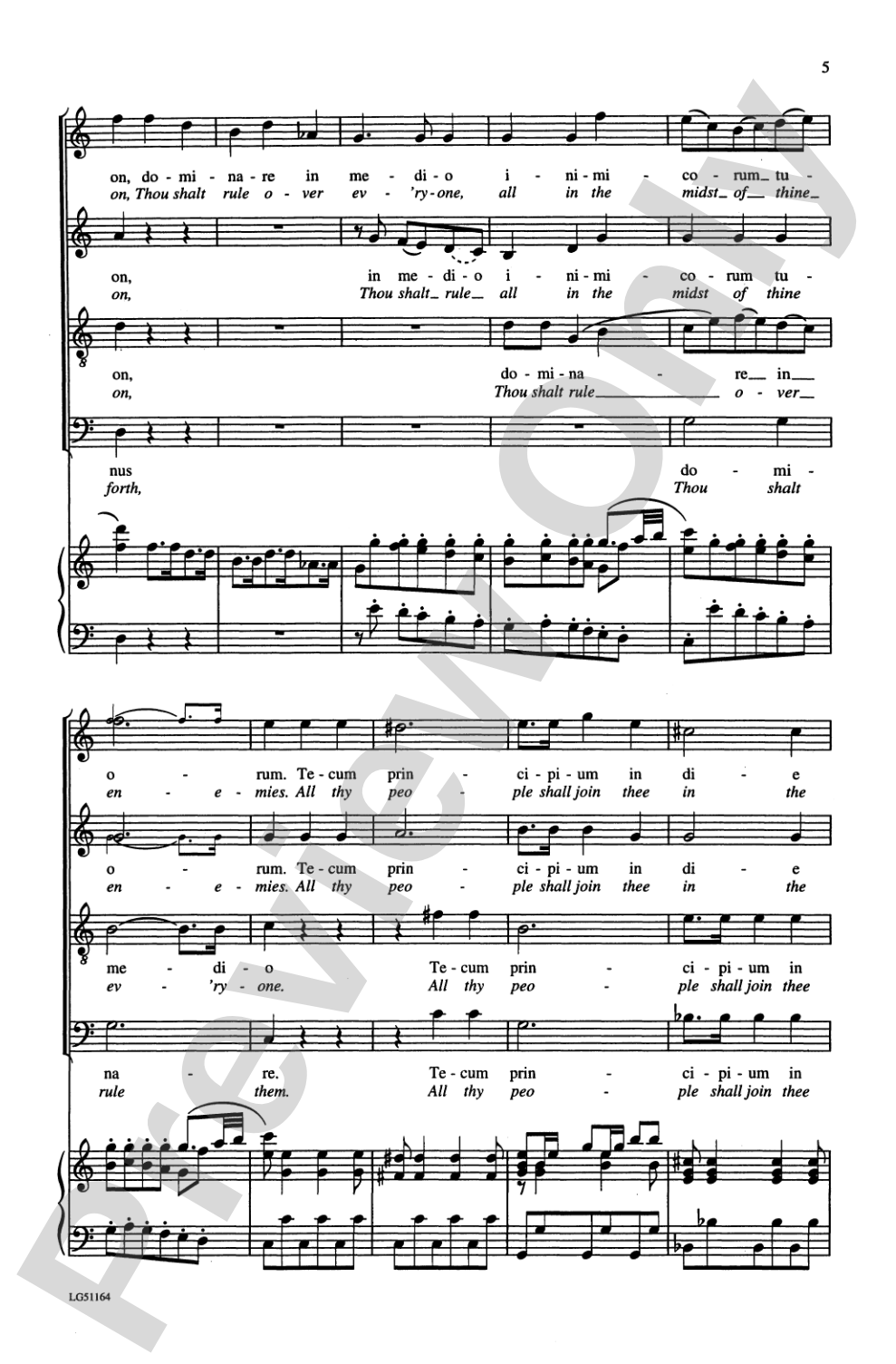 Dixit Dominus, K. 399: SATB Choral Octavo