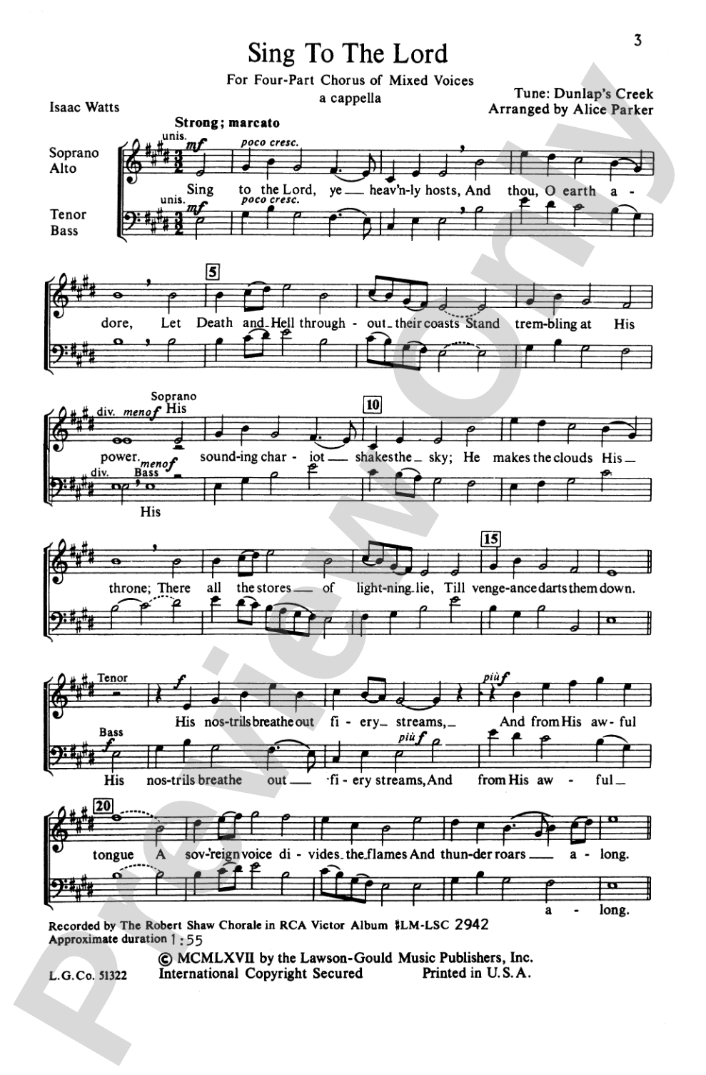 Sing to the Lord: SATB Choral Octavo