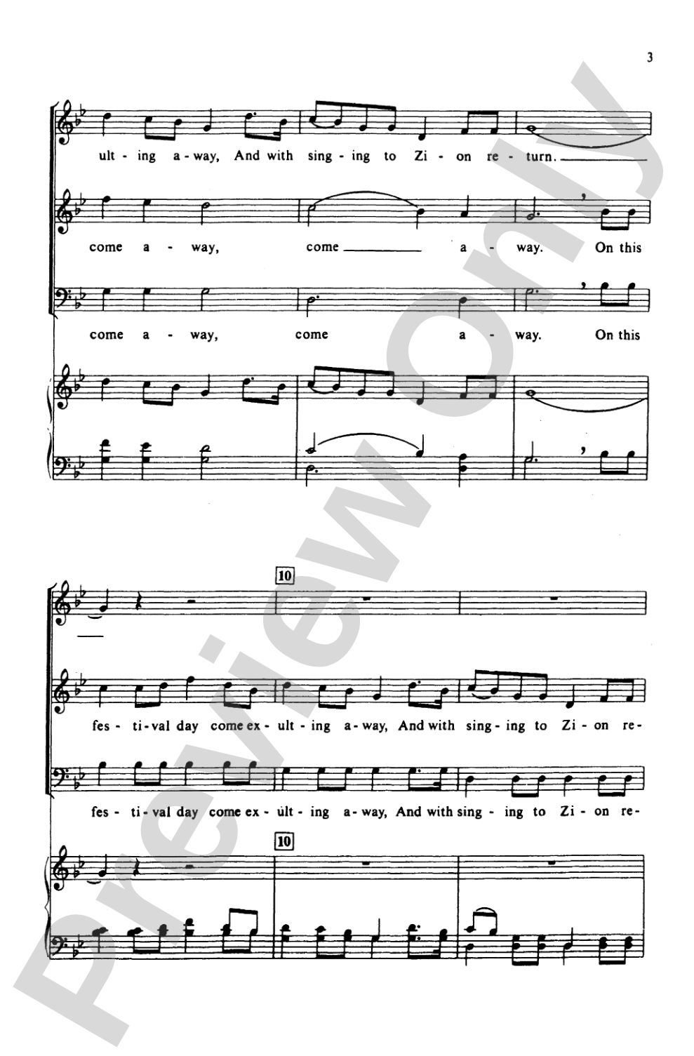 Come Away to the Skies: SATB Choral Octavo