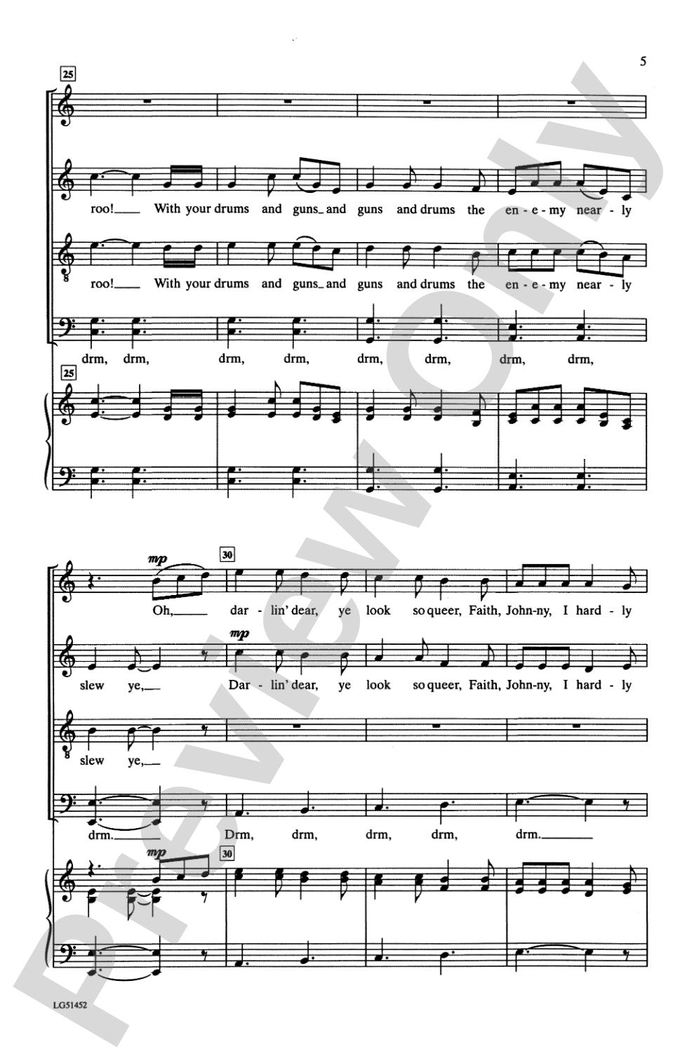 Johnny, I Hardly Knew Ye: SATB Choral Octavo