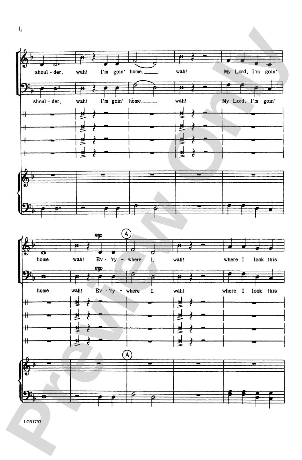 Rainbow 'Round My Shoulder: TTBB Choral Octavo