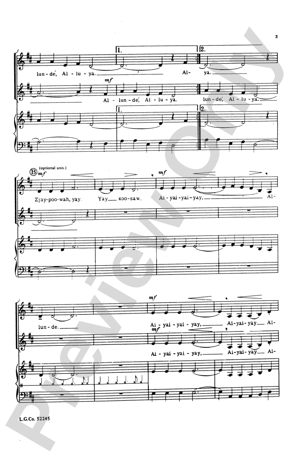 Allunde' Alluya: 2-Part Choral Octavo