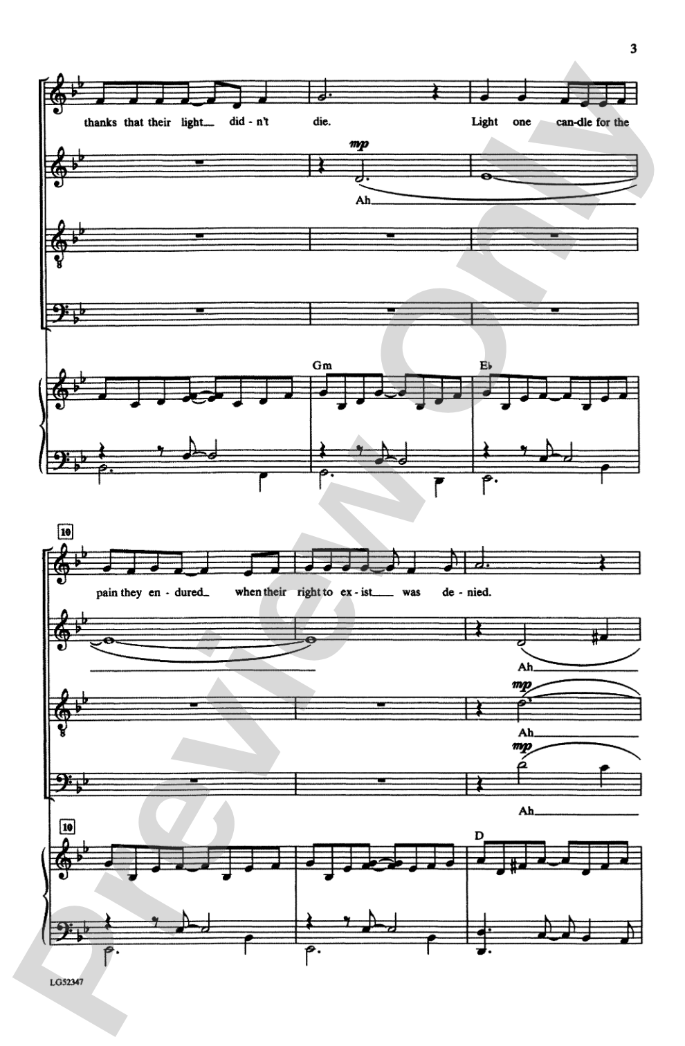 Light One Candle: SATB Choral Octavo