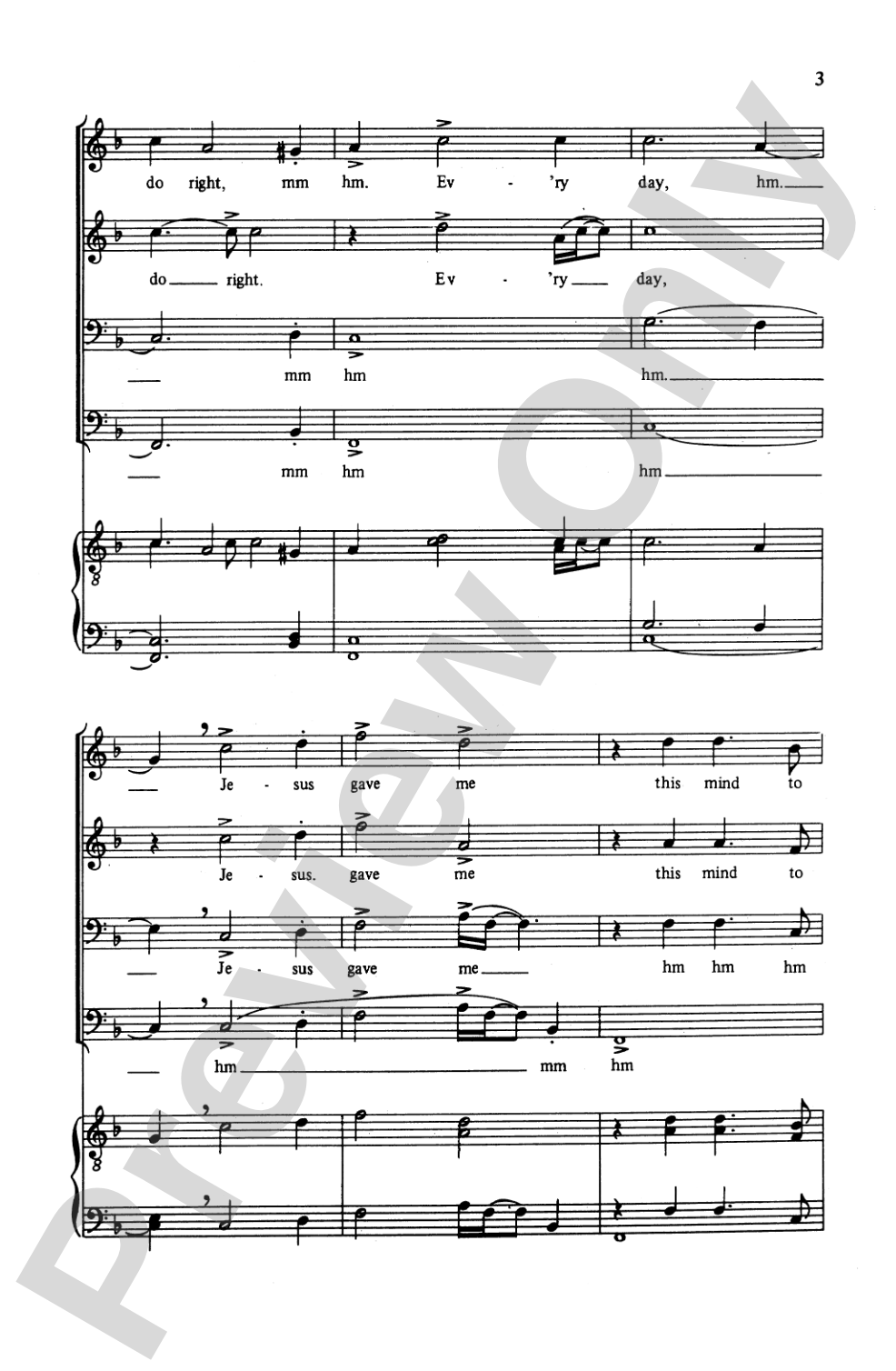 Got a Mind to Do Right: TTBB Choral Octavo